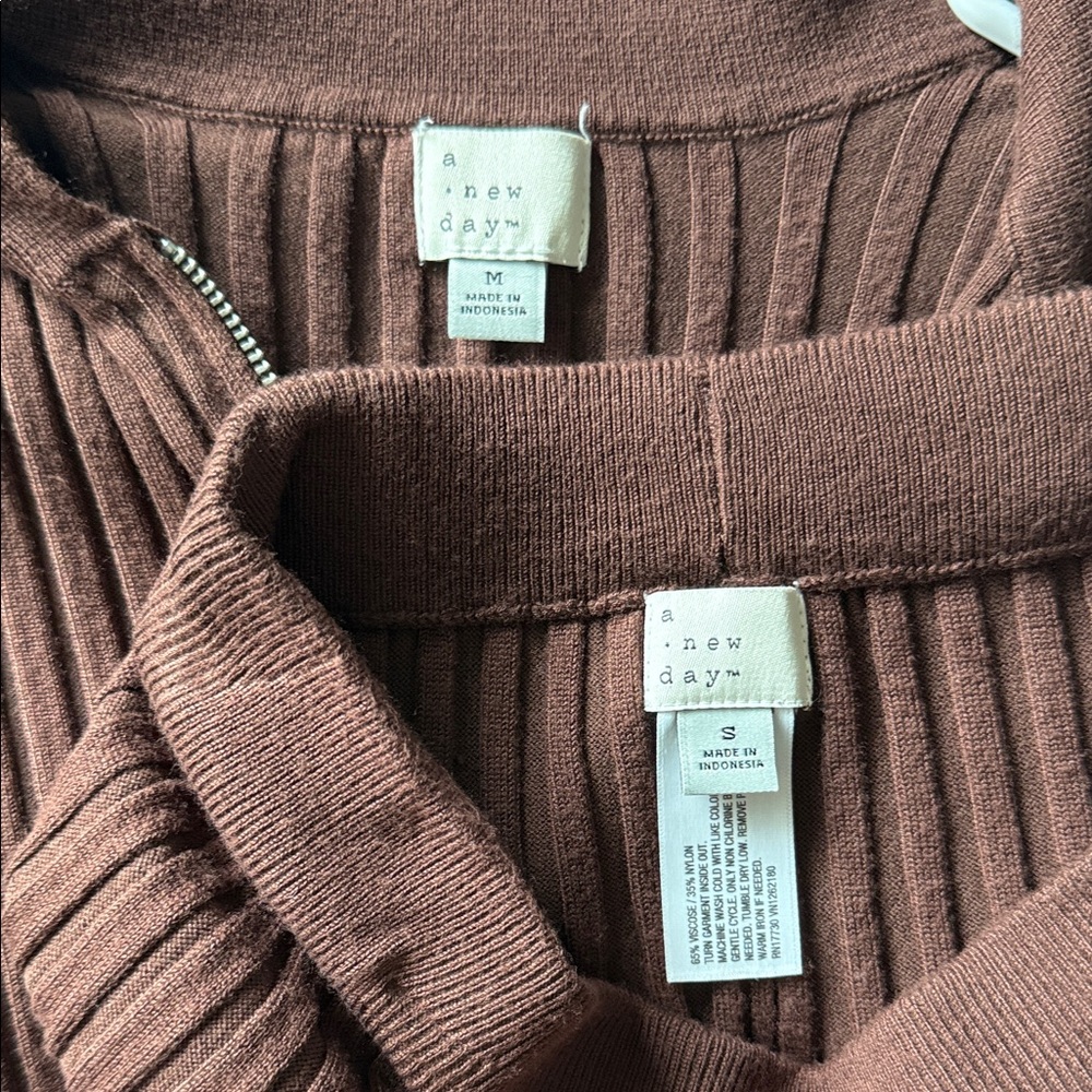 a new day Brown Ribbed Midi coord - Picture 2 of 6